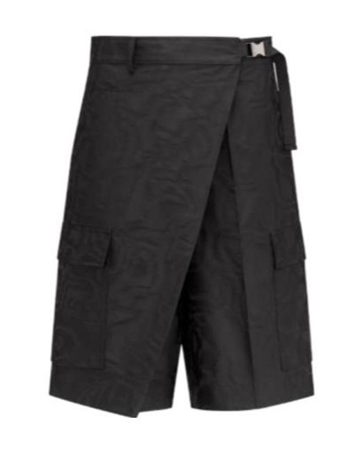 Dior Black Cargo Wrap Bermuda Shorts