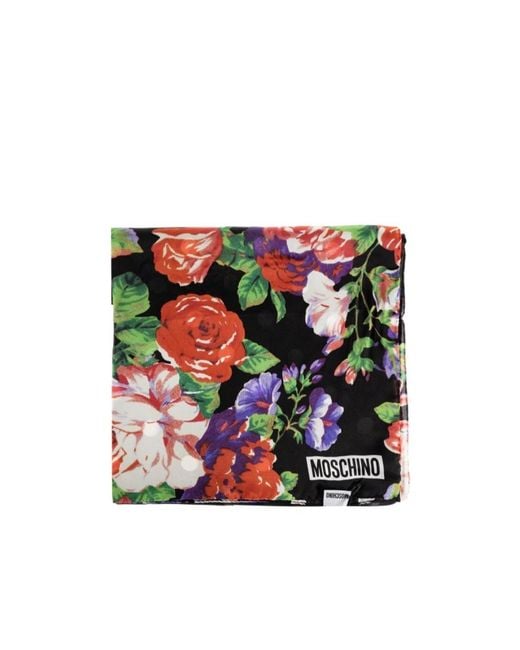 Moschino Red Floral Printed Scarf for men