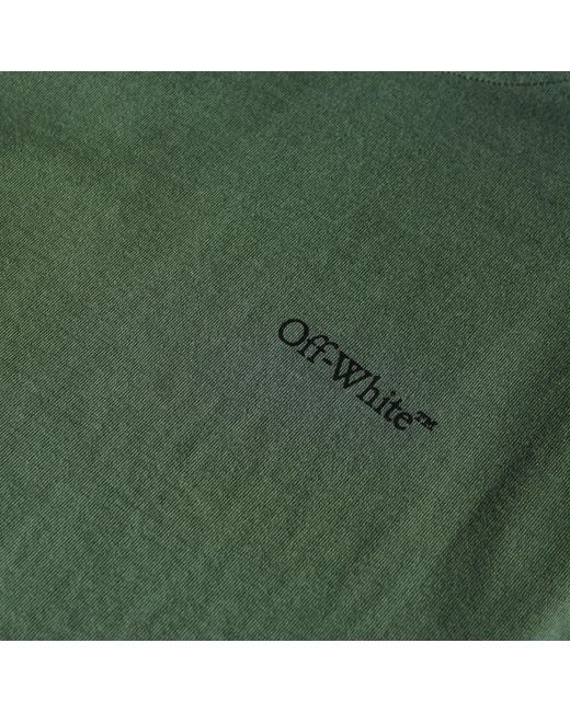 Off-White c/o Virgil Abloh Green Crew Neck Cotton Tee for men