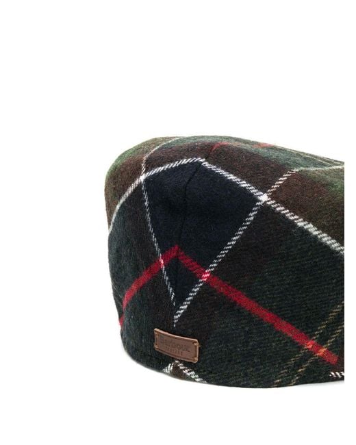 Barbour Gray Check-Detailed Hat for men