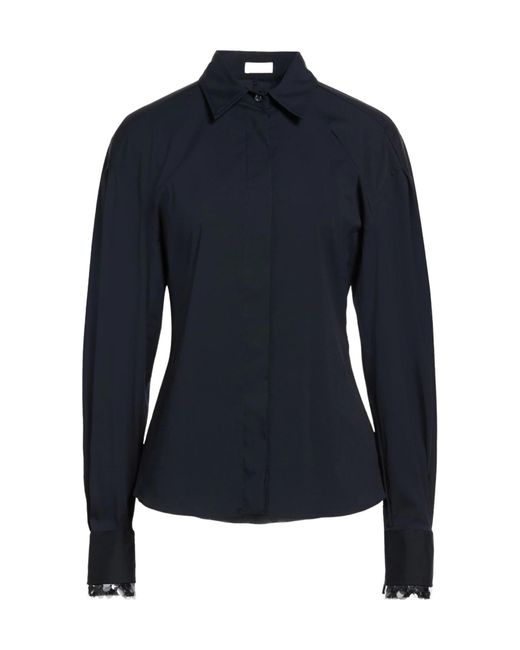 Brunello Cucinelli Blue Solid Colour Shirts Blouses