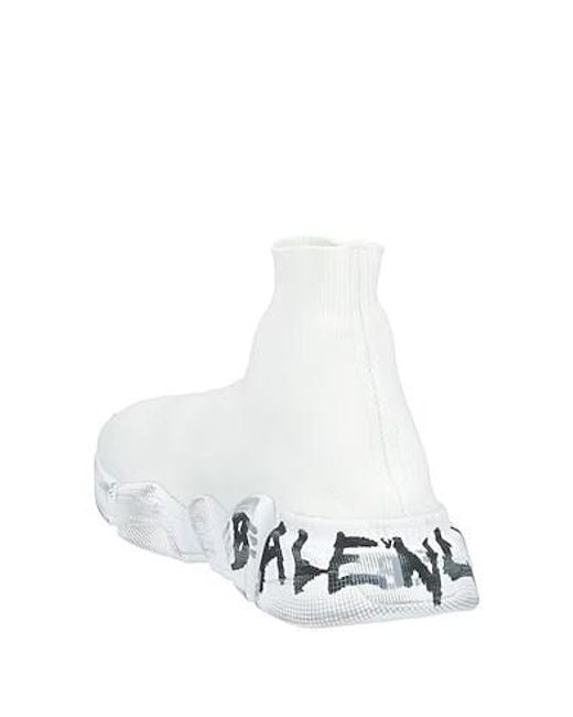 Balenciaga White Minimalist Solid Color Sock Boots