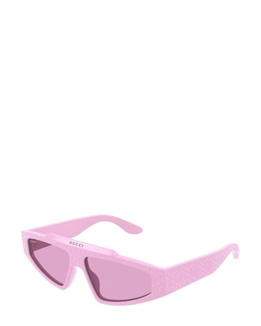 Gucci Pink Eyewear Rectangle-Frame Sunglasses for men