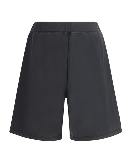 DSquared² Gray Logo-Printed Elasticated Waistband Shorts for men