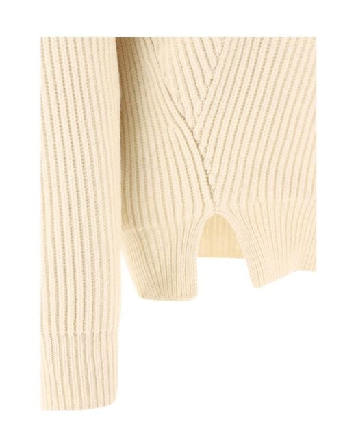 Jil Sander Natural Crewneck Knitted Jumper for men