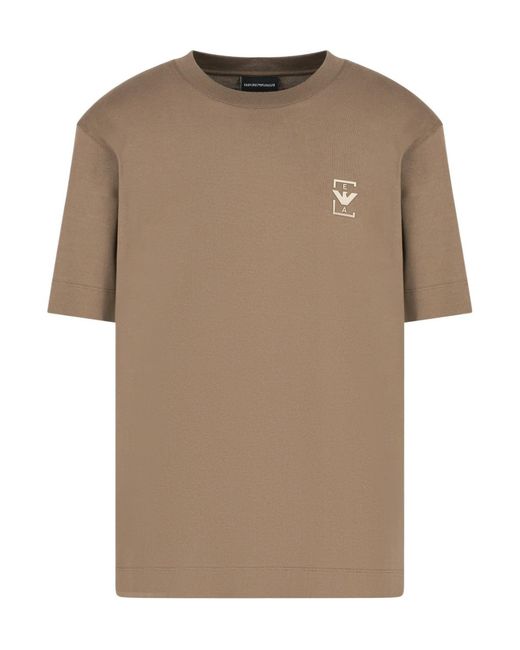 Emporio Armani Natural Logo-Print T-Shirt for men