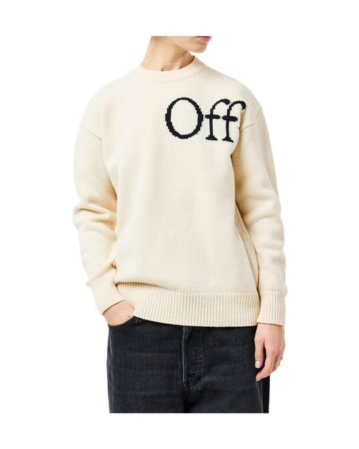 Off-White c/o Virgil Abloh White Logo Crew Neck Jumper