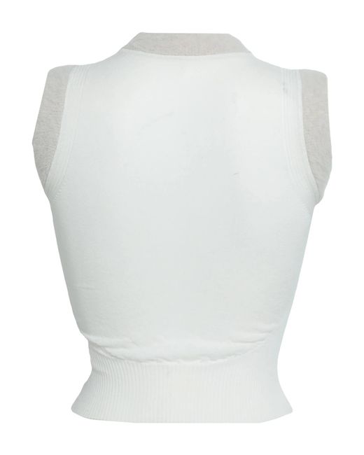 Jacquemus White Solid Color Tops