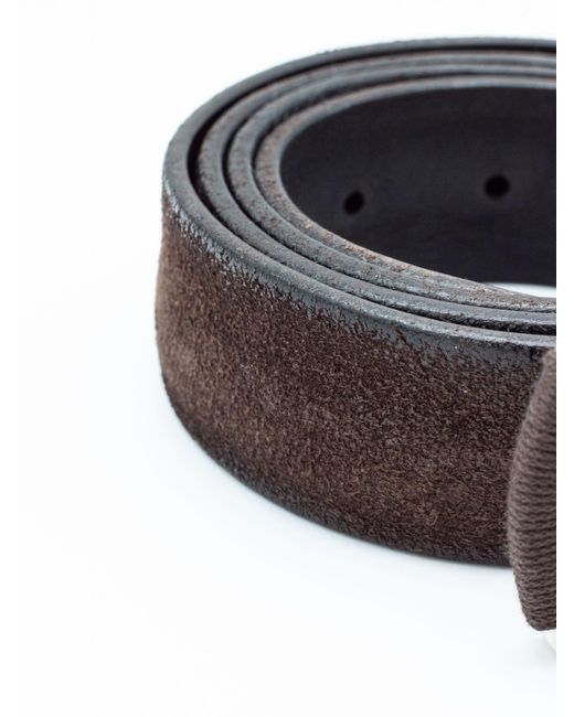 Orciani White Suede Buckle Belt for men