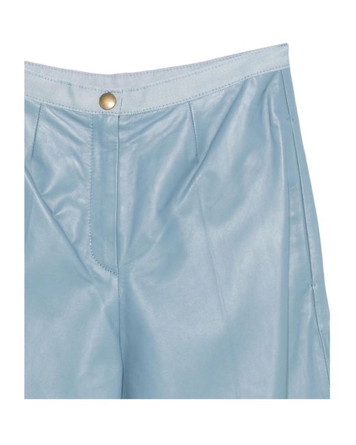 Forte_forte Blue High-Waisted Casual Pants