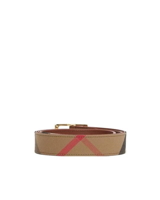 Burberry White Plaid Belt