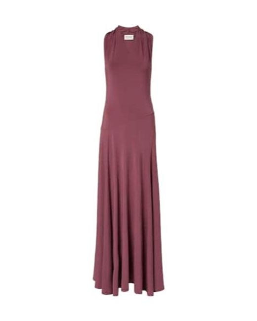 TOVE Purple Vina Crêpe Maxi Dress