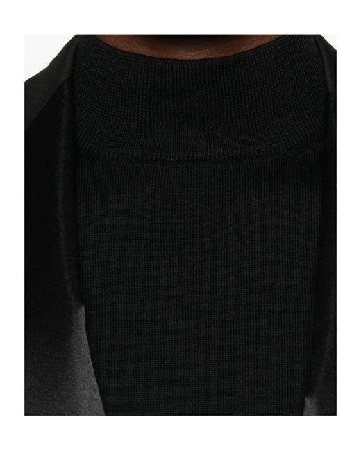 Tagliatore Black Turtleneck Sweater for men