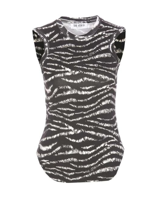 The Attico Black Sleeveless Tops