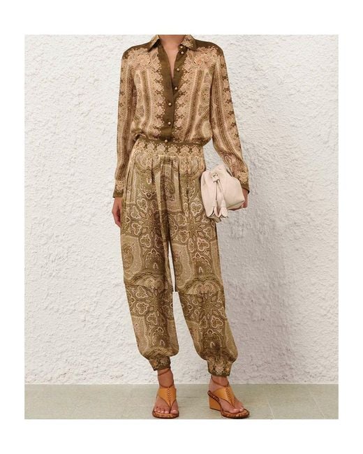 Zimmermann Brown Long Sleeve Shirt