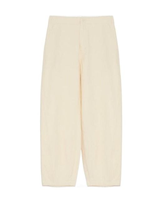 Yves Salomon Natural High-Waist Tapered Trousers