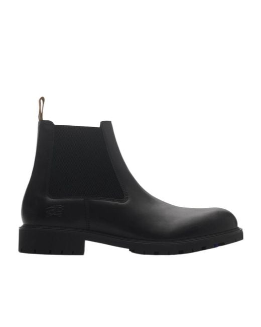 Burberry Black Rogue Chelsea Boots for men