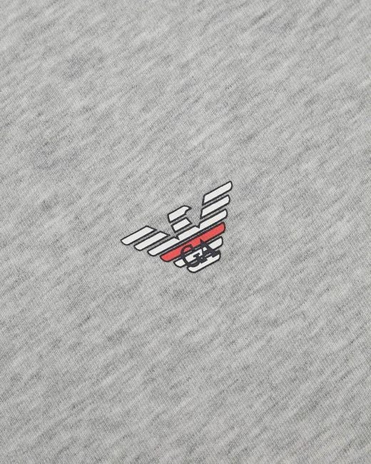 Emporio Armani Gray Logo Printed T-Shirt for men