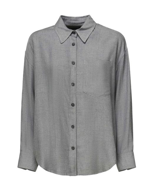 Dondup Gray Button-Down Long-Sleeved Shirt