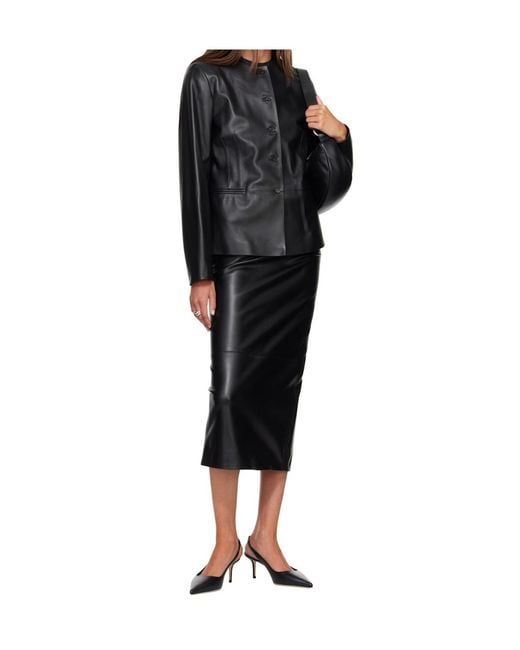 Loulou de Saison Black Adea Leather Jacket