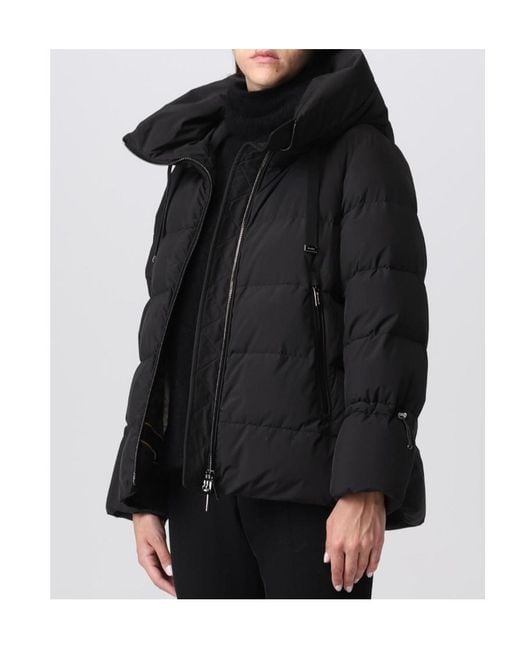 Moorer Black Zipped Down Jacket