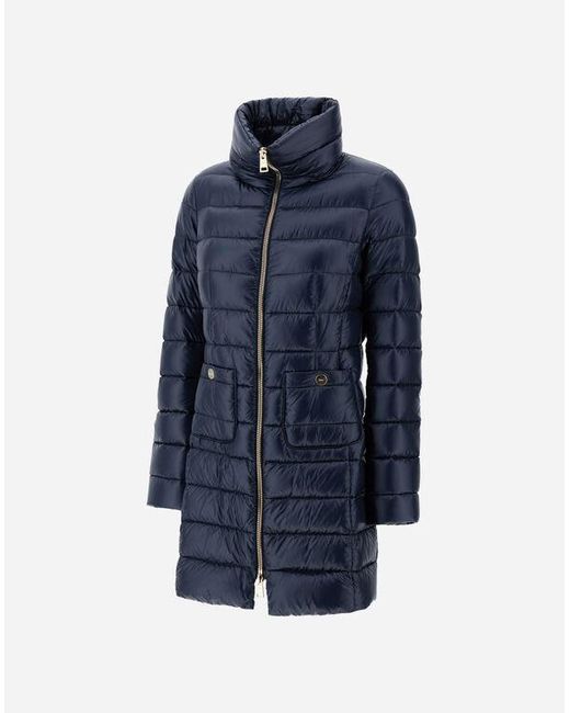Herno Blue Maria Medium And Long Down Jacket