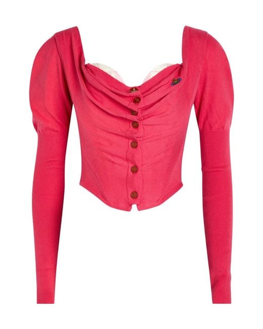 Vivienne Westwood Red Wool-Blend Vest Sweater