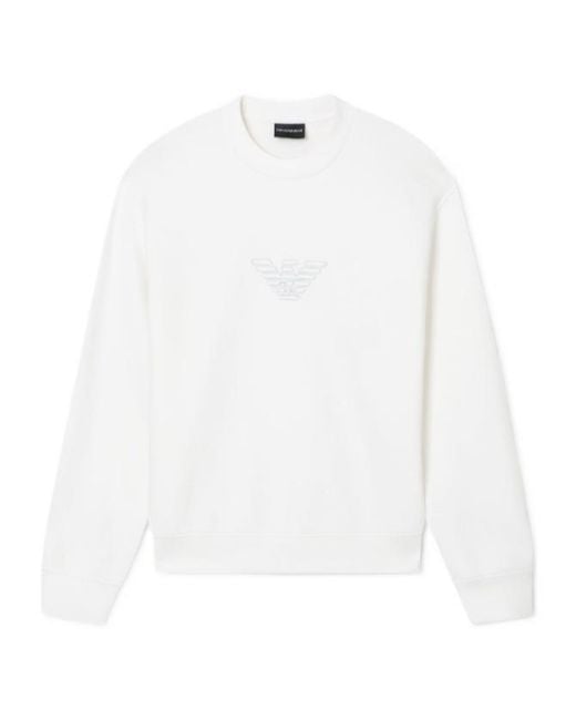 Emporio Armani White Sweatshirt Essential for men