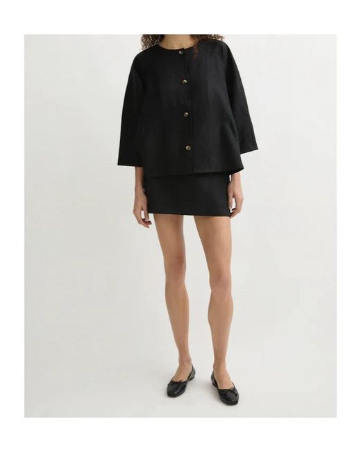 Posse Black Olivia Buttoned Top