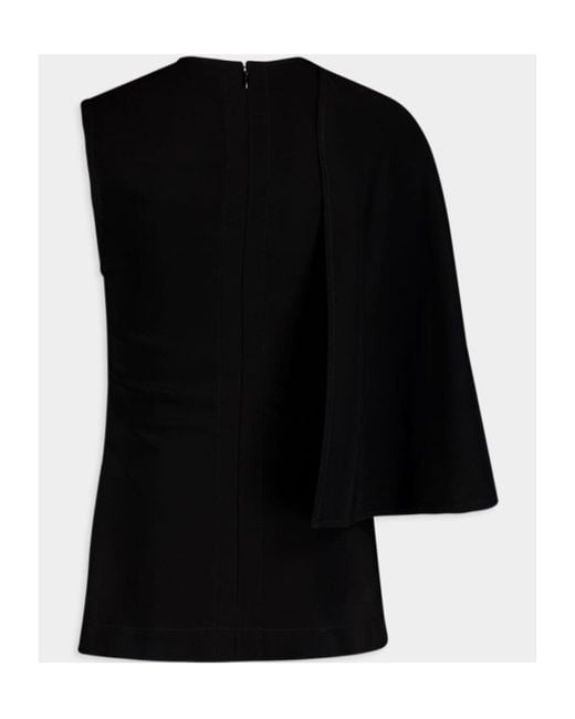 Stella McCartney Black One-Shoulder Crewneck Top