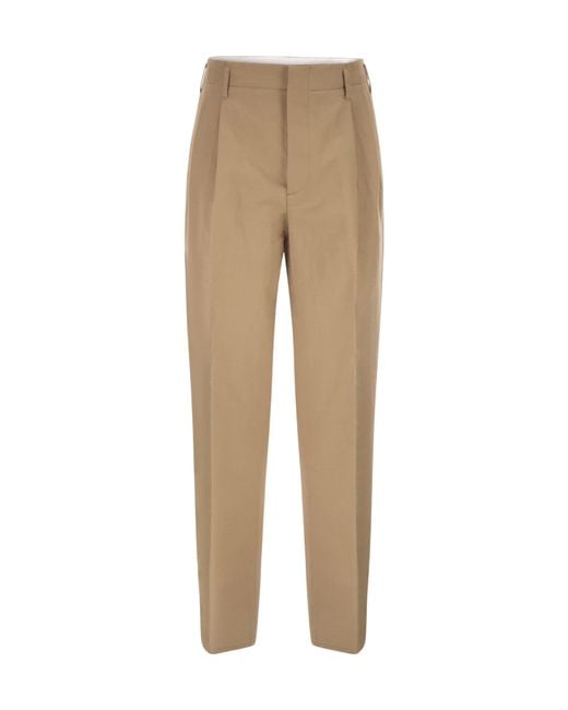 Brunello Cucinelli Natural Straight Leg Pants for men
