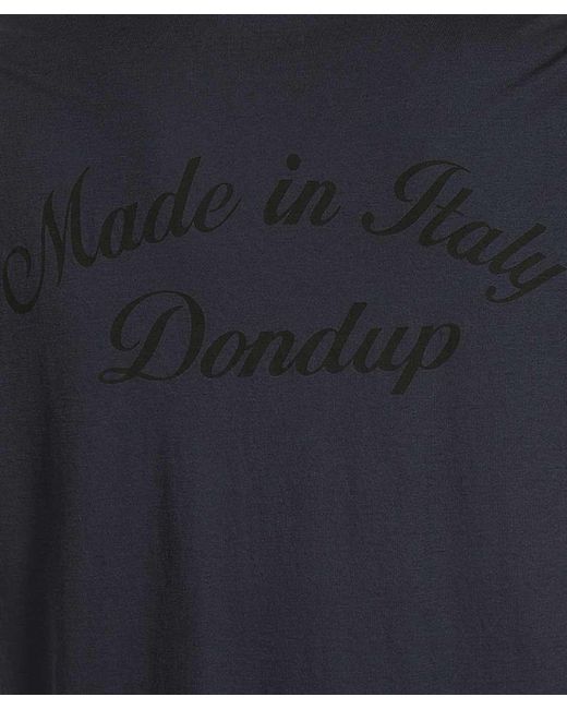 Dondup Blue Logo Crew Neck T-Shirt for men