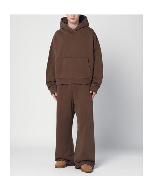 Entire studios Brown Oversized Hoodie Sweater for men