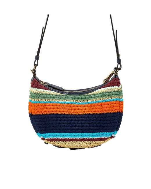 Fendi Blue Crochet Hobo Bag