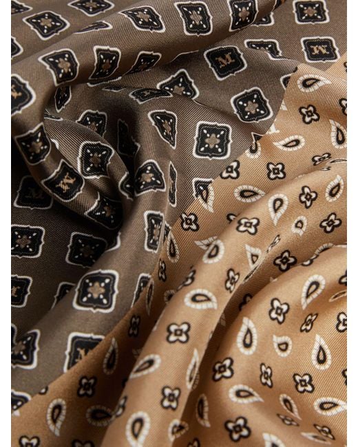 Max Mara Gray Mxacarre Printed Oversized Scarf