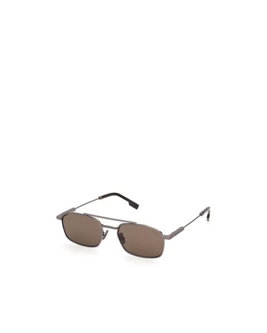 Zegna Multicolor Pilot Frame Sunglasses for men