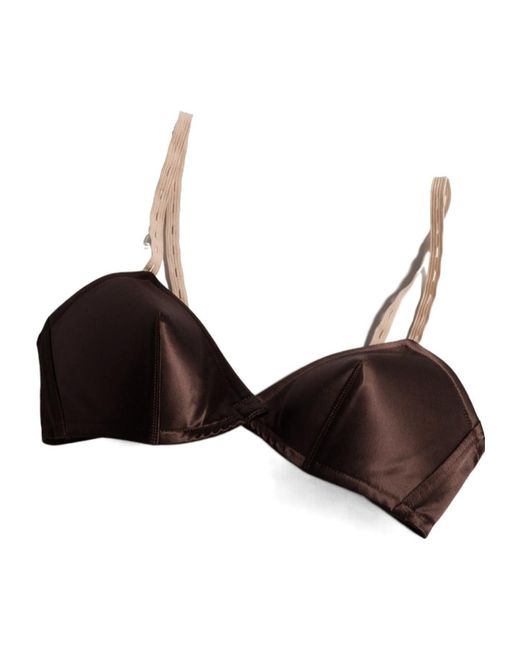 Miu Miu Brown Satin Bra
