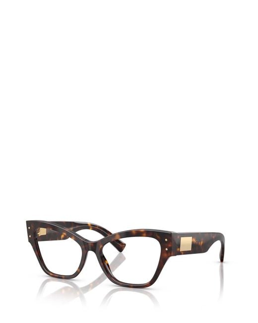 Dolce & Gabbana White Eyewear Butterfly Frame Glasses