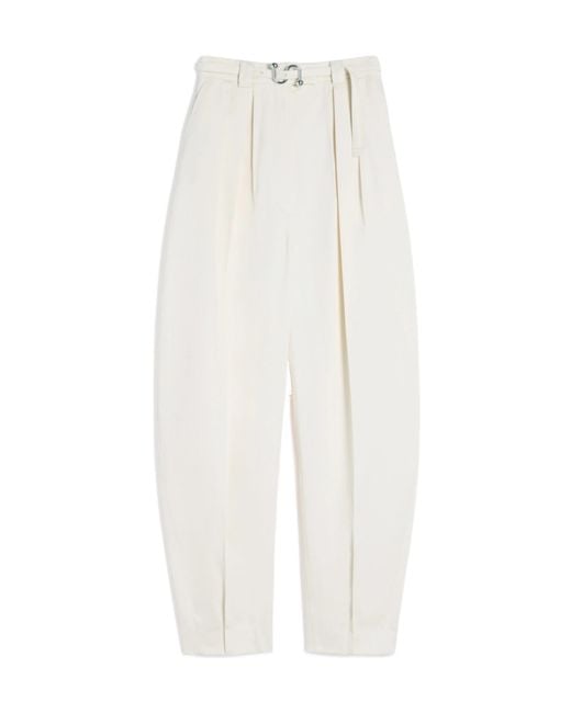 Sportmax White Idoneo Belted Trousers