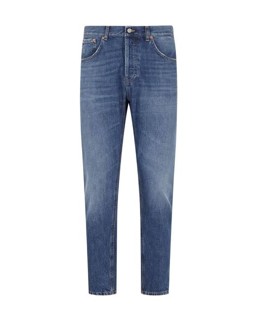 Dondup Blue Dian Carrot-Fit Jeans for men