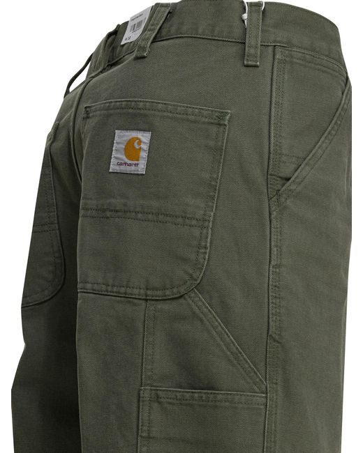 Carhartt Green Utility Patch-Pocket Shorts for men