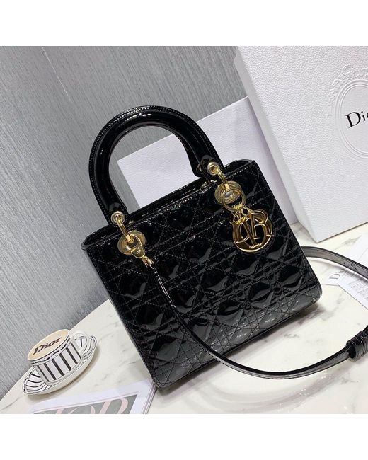 Dior Black Medium Lady Bag