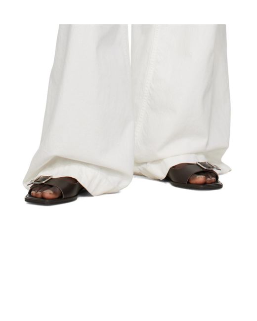 Aeyde Black Thekla Flat Sandals