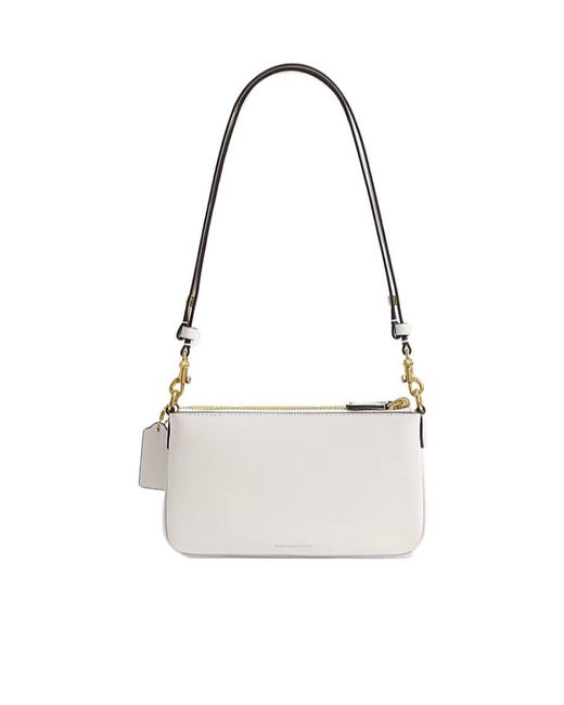 COACH White Audrey Leather Crossbody Bag