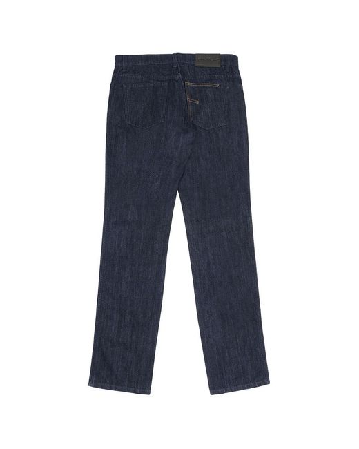 Ferragamo Blue Straight Jeans for men