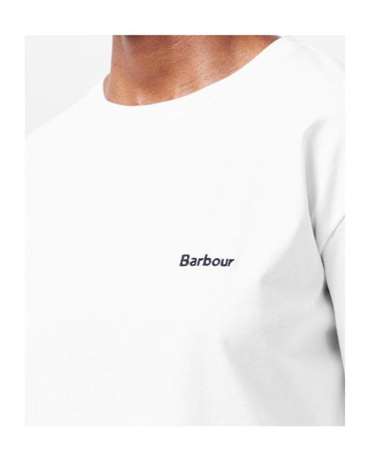 Barbour White Lavensdale Long-Sleeved T-Shirt
