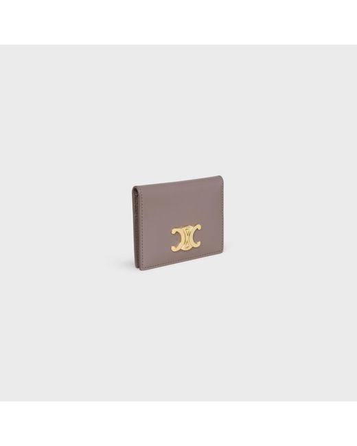 Céline Gray Bi-Fold Card Holder Triomphe