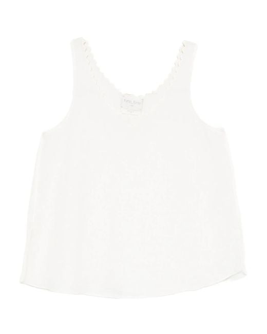 Forte_forte White Crew Neck Vest