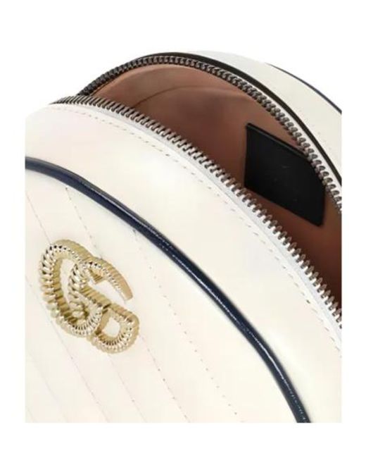 Gucci White Marmont Crossbody Bag