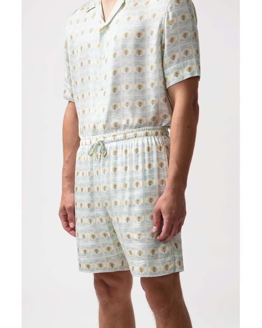 BALR Blue Elastic Waist Shorts for men